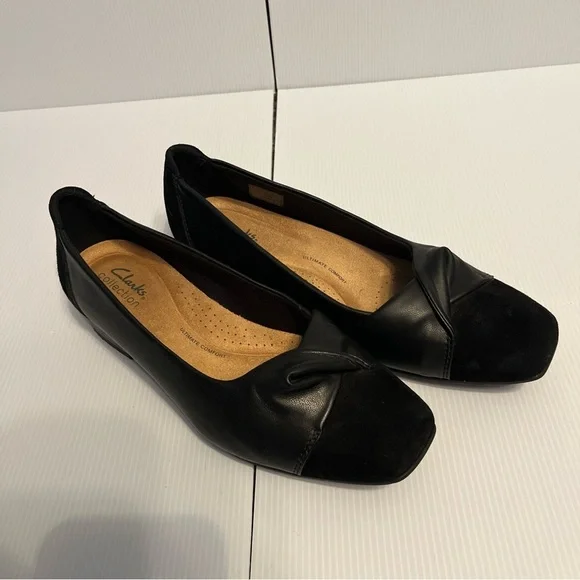 Clark’s Tilmont Dalia Black Ballet Flats Women’s 7.5 - Picture 2 of 6